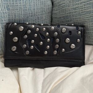 Black and Silver Studded Wallet